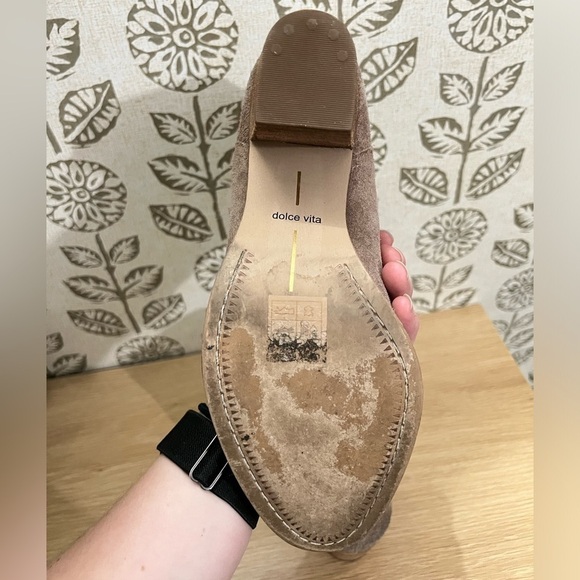 Dolce Vita Western Distressed Suede Leather Taupe Bootie size 8 used pre owned - Picture 7 of 10